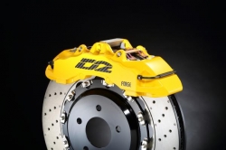 Přední brzdový kit D2 Racing pro Ferrari F360 mimo Challenge, Stradale (99-05), 8-pístkové brzdiče, plovoucí kotouče 400x36mm