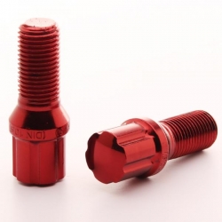 Sada kolových šroubů Japan Racing JB1 závit M12 x 1,5 - 28mm délka závitu - červené