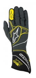 Závodní rukavice Alpinestars Tech 1ZX - antracit/žluté