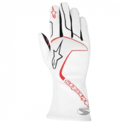 Závodní rukavice Alpinestars Tech 1 Race - bílé/červené