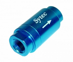 Zpětný ventil celo hliníkový Sytec - samice 1/8-NPT - modrý