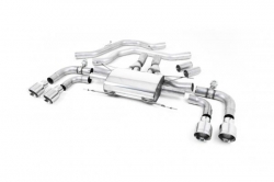 Front-pipe back výfuk Milltek Alfa Romeo Giulia Quadrifoglio 2.9 V6 Bi-Turbo (15-) - koncovky leštěné