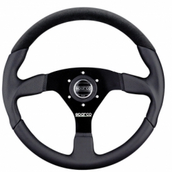 Volant Sparco L505 350mm - černý/černý - kůže/alkantara