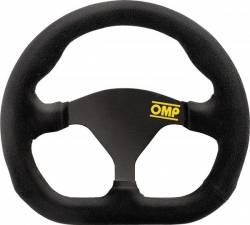 Volant OMP Formula 250mm - černý/černý - semiš