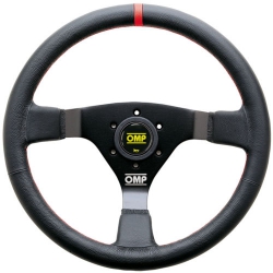 Volant OMP WRC 350mm - černý/černý - kůže