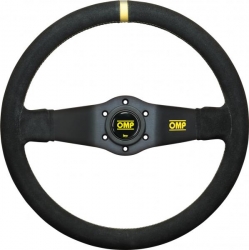 Volant OMP Rally 350mm - černý/černý - semiš