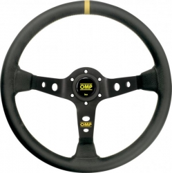 Volant OMP Corsica 350mm - černý/černý - kůže