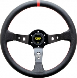 Volant OMP Corsica 350mm - černý/černý - kůže