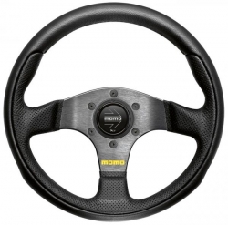 Volant Momo Team 280mm - černý/černý - kůže (homologace)