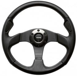 Volant Momo Jet 350mm - černý/černý - kůže