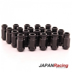 Kolové matice (štefty) Japan Racing JN1 závit M12 x 1.25 - černé (ocelové)