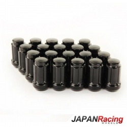 Kolové matice (štefty) Japan Racing JN2 závit M12 x 1.5 - černé (ocelové)