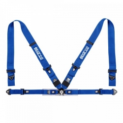 Bezpečnostní pás Sparco 04716M 4-bodový modrý - karabina (FIA homologace)