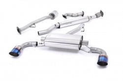 Primary catback výfuk Milltek Toyota GT86 2.0 (12-) - verze s rezonátorem - koncovky titanové modré