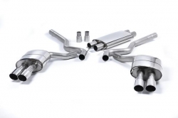 Catback výfuk Milltek Ford Mustang 5.0 V8 GT Fastback (15-18) - verze ValveSonic - koncovky leštěné Quad (Roush)