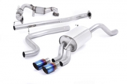 Turboback výfuk Milltek Ford Fiesta Mk6 1.0T EcoBoost 100-140PS (13-17) - verze bez rezonátoru - koncovka titanová modrá