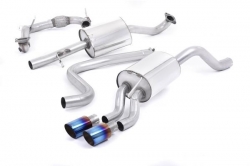 Turboback výfuk Milltek Ford Fiesta Mk6 1.0T EcoBoost 100-140PS (13-17) - závodní verze s rezonátorem - koncovka titanová modrá
