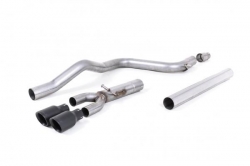 Catback výfuk Milltek Seat Leon 5F FR 1.4 TSI SC 5dv. (13-) - verze bez rezonátoru - koncovky černé