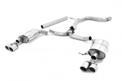 Catback výfuk Milltek Seat Leon 5F ST Cupra 280/290 2.0 TSI (15-) - verze bez rezonátoru - koncovky leštěné Quad