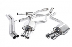 Catback výfuk Milltek Audi S8 D4 4.0 TFSI Quattro Tiptronic (13-) - verze bez rezonátoru - koncovky leštěné
