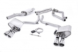 Catback výfuk Milltek Audi S5 B8.5 3.0 TFSI Coupe/Cabrio (11-) - verze s klapkami - koncovky leštěné