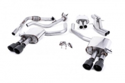 Catback výfuk Milltek Audi S5 B9 3.0 TFSI V6 Coupe sport. difer. (17-) - verze s rezonátorem - koncovky černé (homologace)