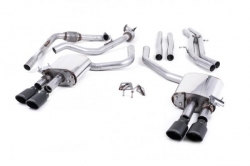 Catback výfuk Milltek Audi S5 B9 3.0 TFSI V6 Coupe/Cabrio bez sport. difer. (17-) - verze bez rezonátoru - koncovky černé Oval