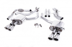 Catback výfuk Milltek Audi S5 B9 3.0 TFSI V6 Coupe/Cabrio bez sport. difer. (17-) - verze bez rezonátoru - koncovky leštěné Oval