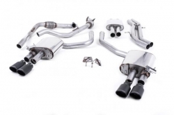 Catback výfuk Milltek Audi S5 B9 3.0 TFSI V6 Sportback bez sport. difer., s výzt./bez výzt. (17-) - verze s rezonátorem - koncovky černé Oval (homologace)