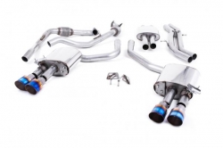 Catback výfuk Milltek Audi S5 B9 3.0 TFSI V6 Sportback sport. difer, bez výzt. (17-) - verze s rezonátorem - koncovky titanové modré (homologace)