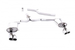 Catback výfuk Milltek Audi A5 Coupe 3.0 TDi DPF Quattro (07-16) - koncovky černé Quad