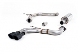 Catback výfuk Milltek Audi A3 8V 2.0 TDI 150PS 2WD MQB (13-) - verze s rezonátorem - koncovka černá (homologace)