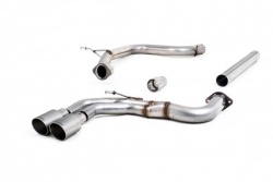 Catback výfuk Milltek Audi A3 8V 2.0 TDI 150PS 2WD MQB (13-) - verze bez rezonátoru - koncovka titanová