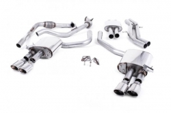 Catback výfuk Milltek Audi S4 B9 3.0 TFSI V6 Sedan/Avant bez sport. difer. (16-) - verze s rezonátorem - koncovky leštěné Oval (homologace)