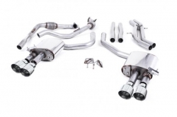 Catback výfuk Milltek Audi S4 B9 3.0 TFSI V6 Sedan/Avant bez sport. difer. (16-) - verze bez rezonátoru - koncovky leštěné GT100
