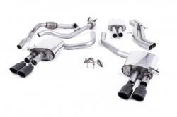 Catback výfuk Milltek Audi S4 B9 3.0 TFSI V6 Sedan/Avant sport. difer. (16-) - verze s rezonátorem - koncovky černé Oval (homologace)
