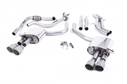 Catback výfuk Milltek Audi S4 B9 3.0 TFSI V6 Sedan/Avant sport. difer. (16-) - verze bez rezonátoru - koncovky titanové