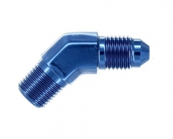 Redukční fitinka koleno 45° D-08 (AN8) 3/4x16-UNF - 3/8-NPT