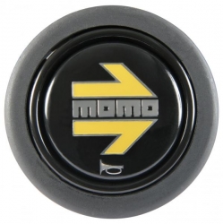 Tlačítko klaksonu Momo pro sportovní volant - černé/žluté