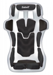 Polstrování sedačky Sabelt GT-PAD (Sabelt PAD Kit-System) - černé - vel. M/L/XL