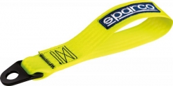 Přední odtahové oko textilní Sparco - žlutá neon