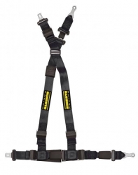 Bezpečnostní pás Schroth QuickFit 4-bodový černý - očko (E homologace) - pravý