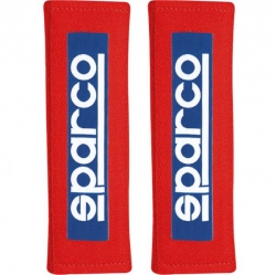 Návleky na bezpečnostní pásy Sparco červené - 76mm