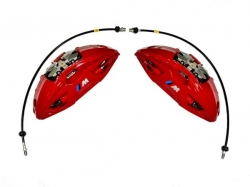 Přední 4-pístové brzdové třmeny Brembo BMW G11 / G12 / G14 / G15 / G16 / G30 / G31 / G32 / X3 G01 / X4 G02 / X5 G05 / Z4 G29 pro kotouče 374x36mm (červené 34106891343 / 34106891344)