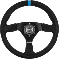 Volant Sparco R383 330mm - černý/černý - semiš