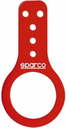 Přední odthahový hák Sparco - červený - průměr 80mm