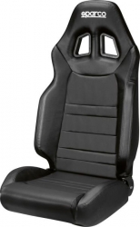 Sportovní sedačka Sparco R100+ - mikrovlákno/černá koženka (černé obšití)