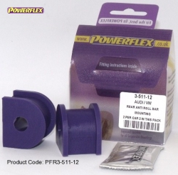 Silentbloky Powerflex Audi 80/90 Avant Quattro (92-96) / S2 B4 / RS2 B4 Rear Anti Roll Bar Mount 12mm (10)
