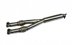 Středový díl k výfuku Y pipe Japspeed Nissan GT-R R35 - 2x 76mm > 76mm (rezonátor)