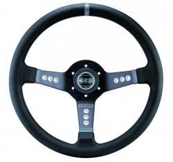 Volant Sparco Piuma 350mm - černý/černý - kůže